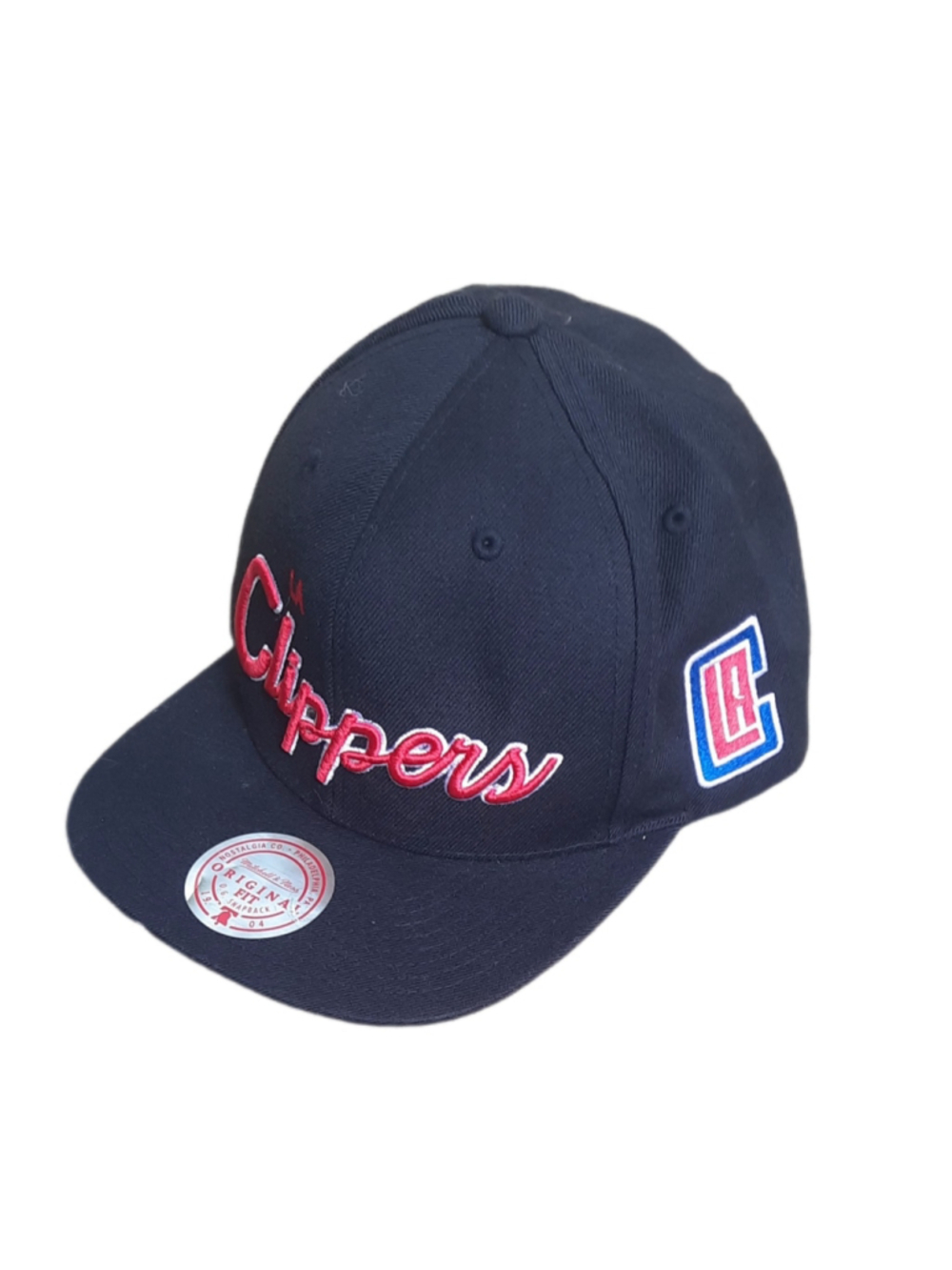 Mitchell & Ness Los Angeles Clippers Foundation Script Black Adjustable Snapback